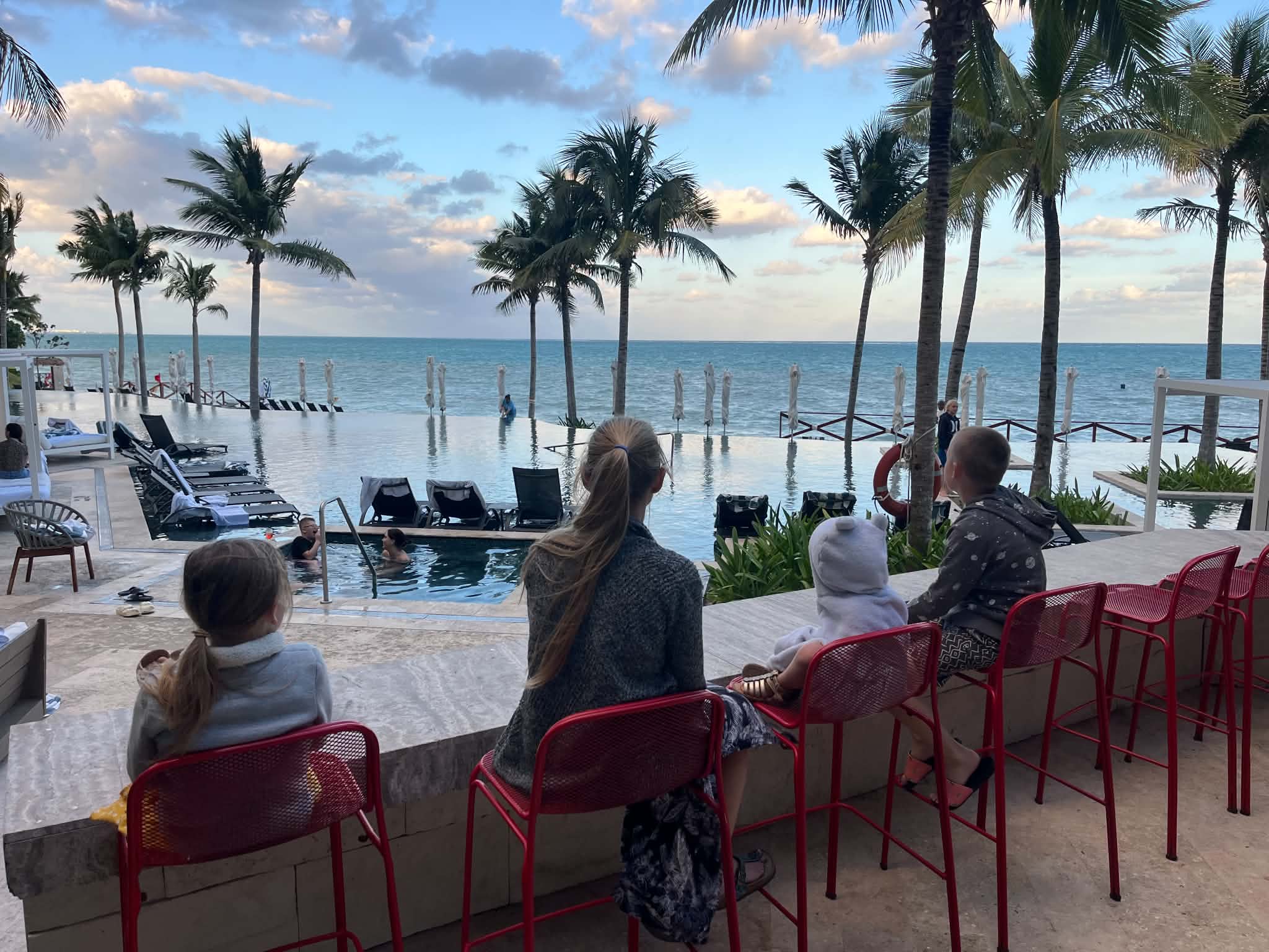 Overlooking the Quiet pool at Hilton Cancun
