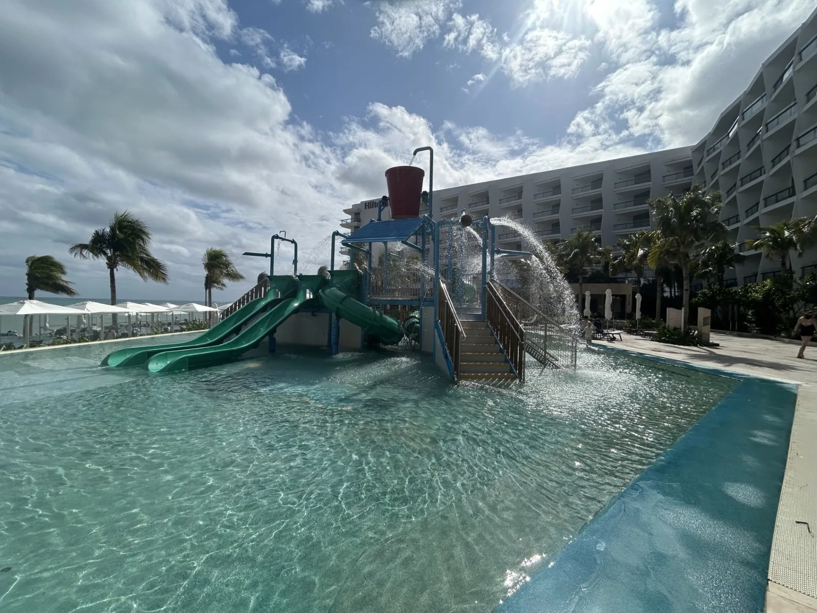 View of the waterpark at Hilton Cancun