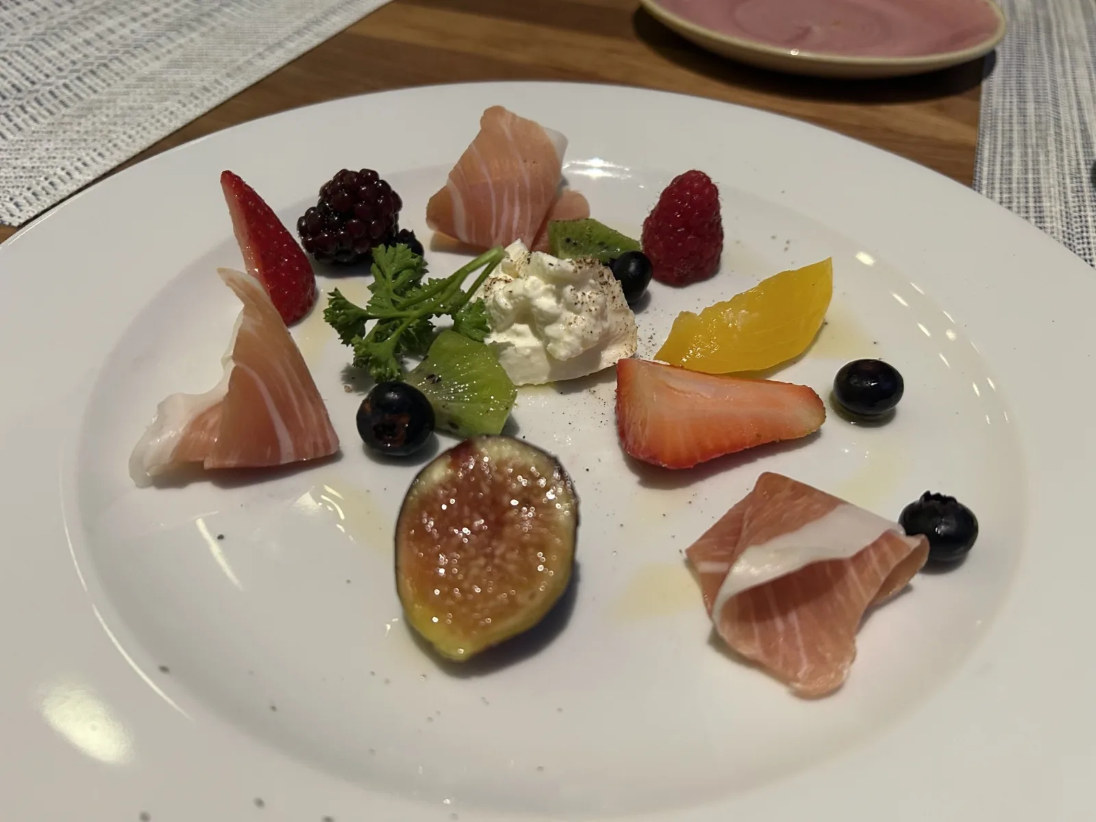 Appetizer at La Luce Italian restaurant in the Hilton Cancun